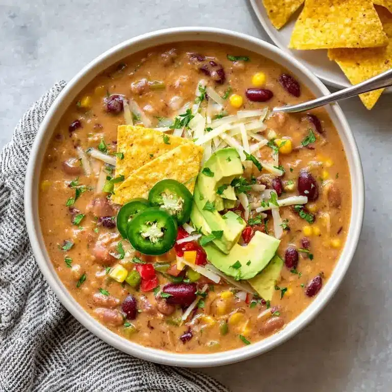 Crockpot Vegetarian Tortilla Soup Recipe