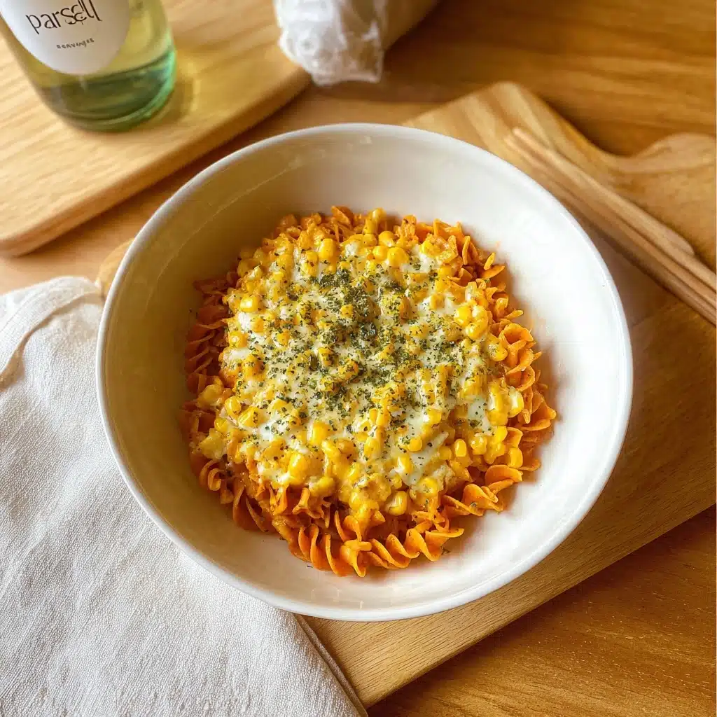 Spicy Noodles with Korean Corn Cheese Recipe