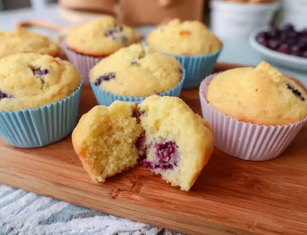 Almond Flour Lemon Blueberry Muffins Recipe