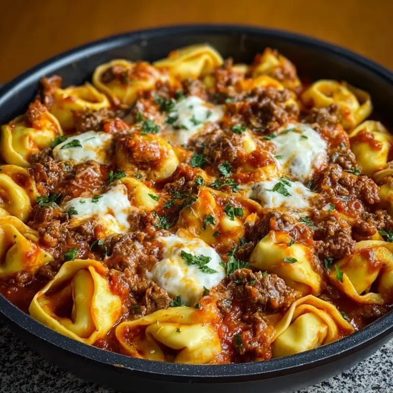 Cheesy Beef Tortellini Bake Recipe