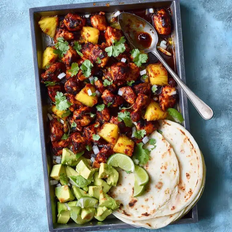 One Pan Chicken & Pineapple Tacos Recipe