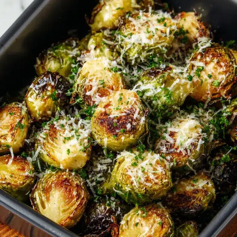 Air Fryer Brussels Sprouts with Parmesan Recipe