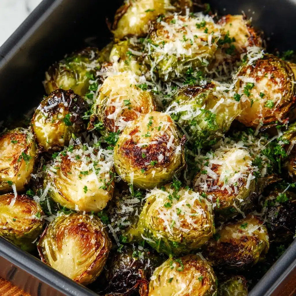 Air Fryer Brussels Sprouts with Parmesan Recipe