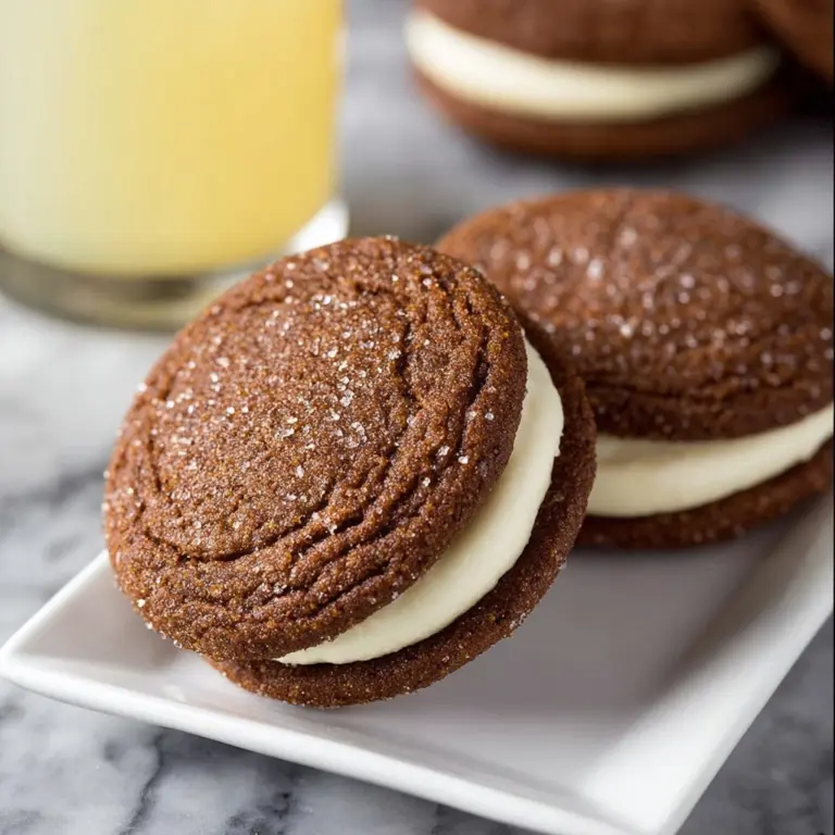 Ginger Molasses Sandwich Cookies Recipe