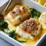 Baked Cod in Coconut Lemon Cream Sauce Recipe