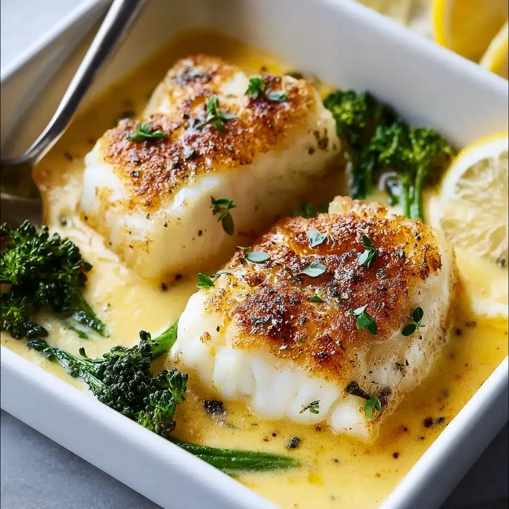 Baked Cod in Coconut Lemon Cream Sauce Recipe