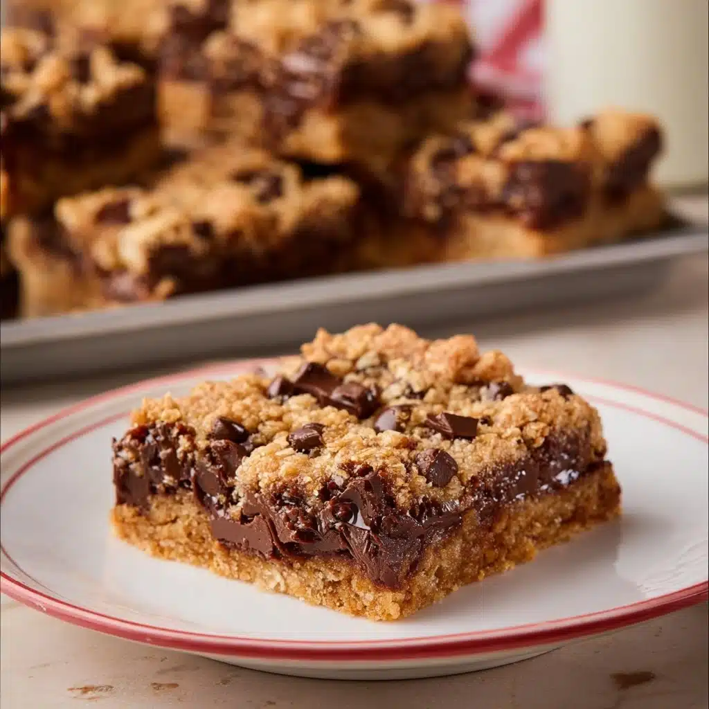 Chocolate Chip Peanut Butter Oatmeal Bars Recipe - Recipe Image