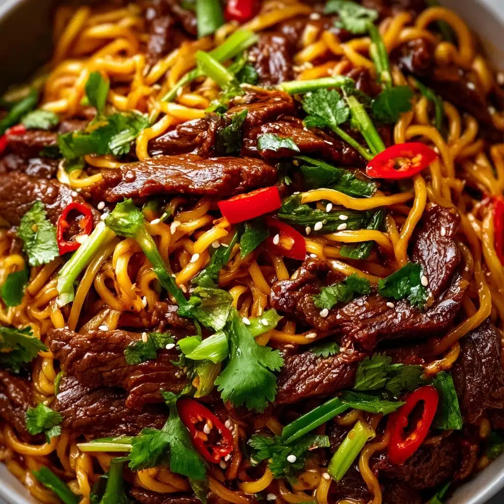 Sticky Beef Noodles Recipe