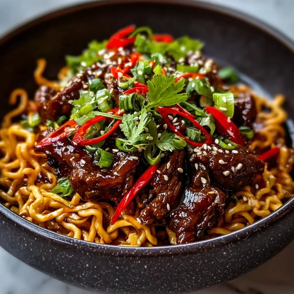 Sticky Beef Noodles Recipe - Recipe Image