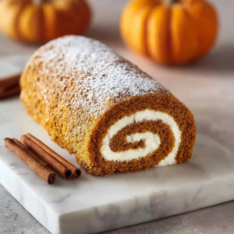 Fall Pumpkin Spice Roll Cake Recipe