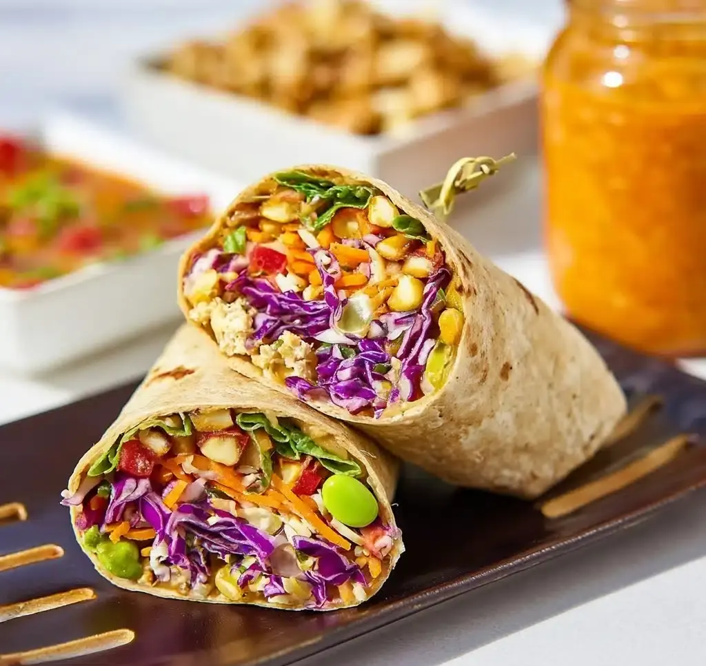 Thai Peanut Chicken Wraps Recipe