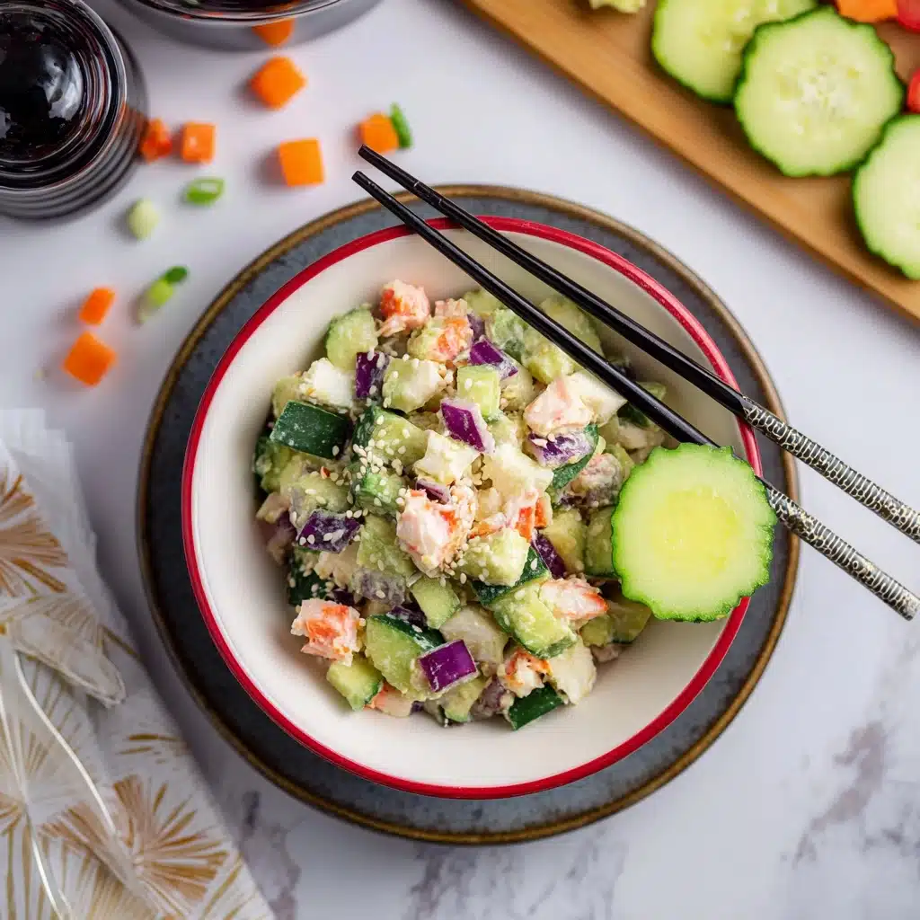 Easy California Roll Cucumber Salad Recipe - Recipe Image