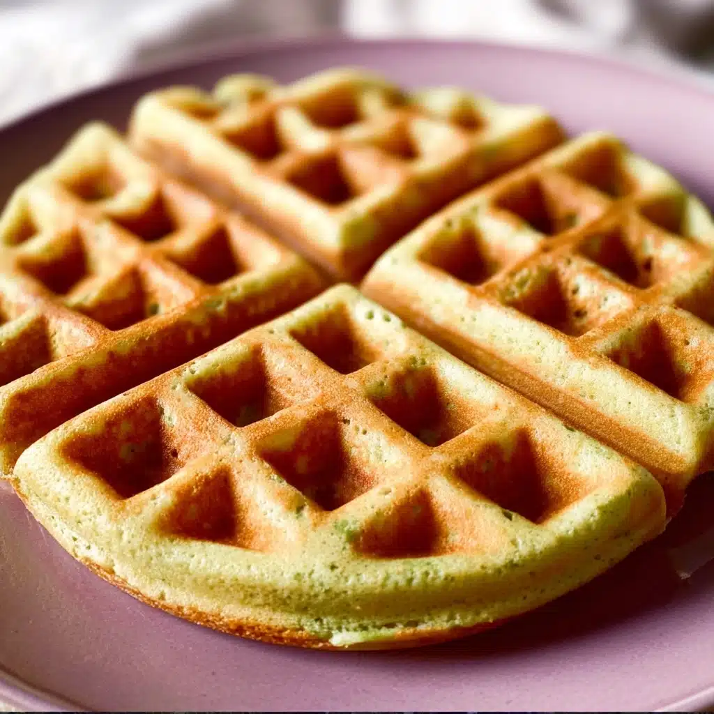 Pandan Waffles Recipe - Recipe Image