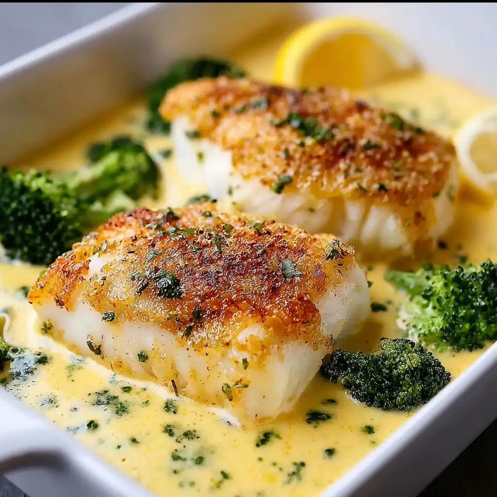 Baked Cod in Coconut Lemon Cream Sauce Recipe - Recipe Image