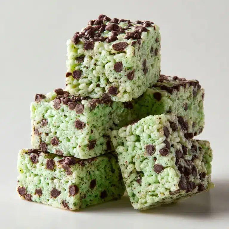 Mint Chocolate Chip Rice Krispie Treats Recipe