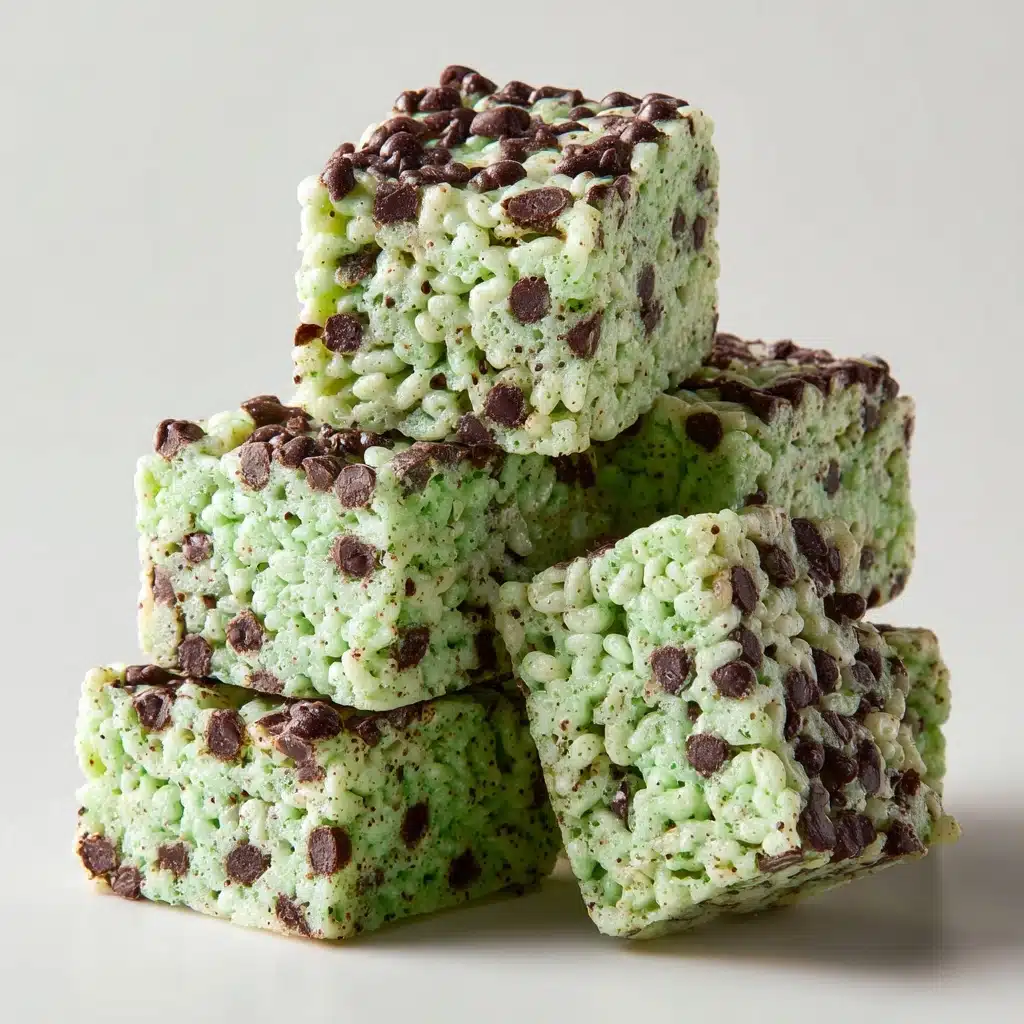 Mint Chocolate Chip Rice Krispie Treats Recipe