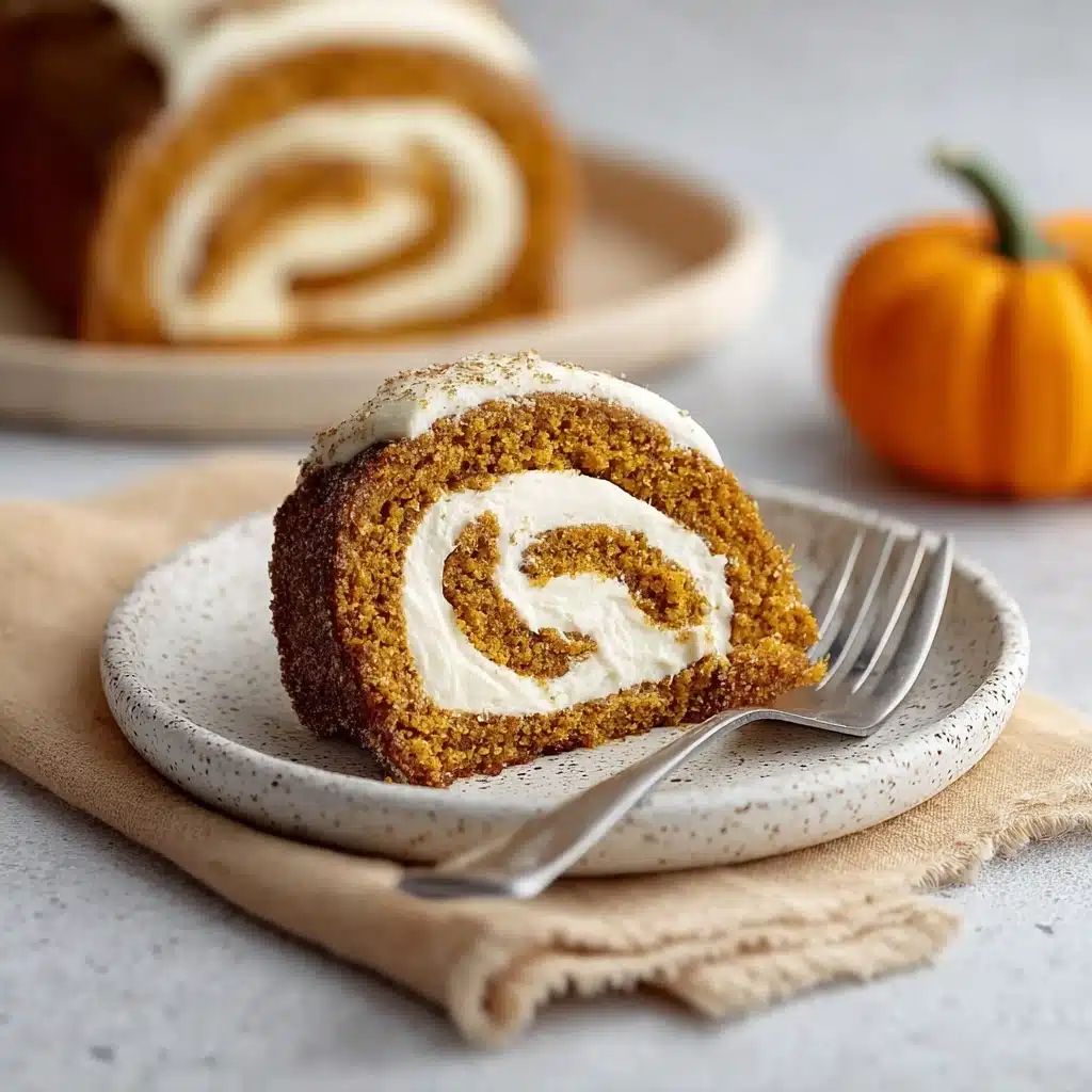 Fall Pumpkin Spice Roll Cake Recipe - Recipe Image