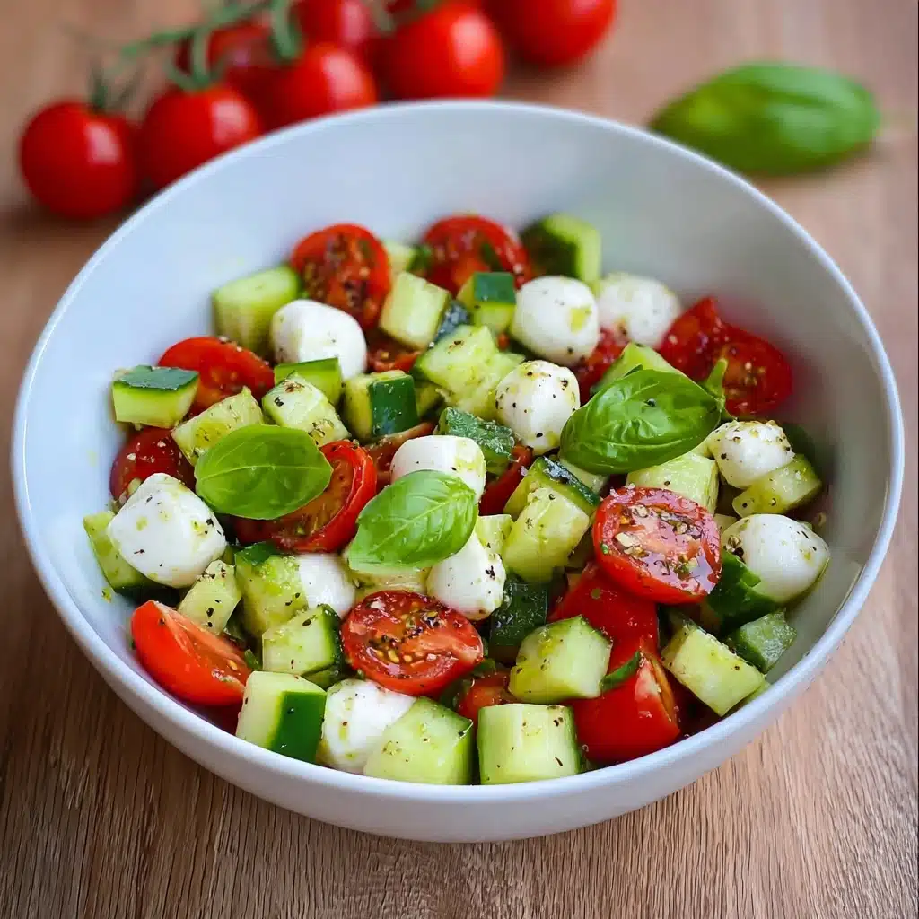 Easy Cucumber Mozzarella Salad - Recipe Image