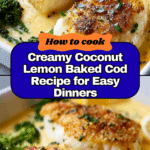 Baked Cod in Coconut Lemon Cream Sauce Recipe