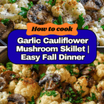 Garlic Cauliflower Mushroom Skillet Recipe