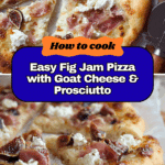 am Pizza with Goat Cheese and Prosciutto