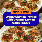 Salmon Patties with Creamy Lemon-Garlic Sauce Recipe