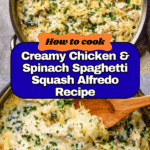 Chicken and Spinach Spaghetti Squash Alfredo Recipe