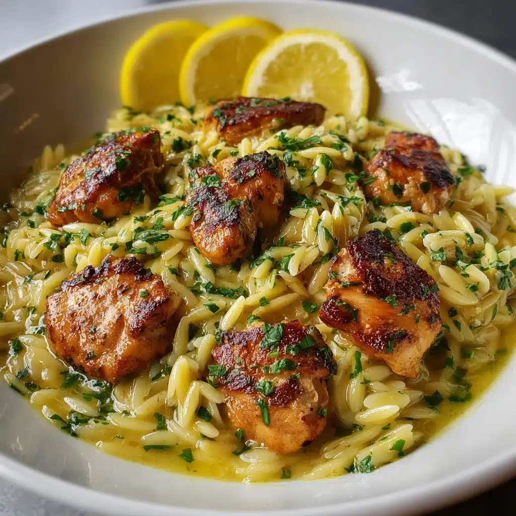 One-Pot Lemon Garlic Chicken Orzo Recipe
