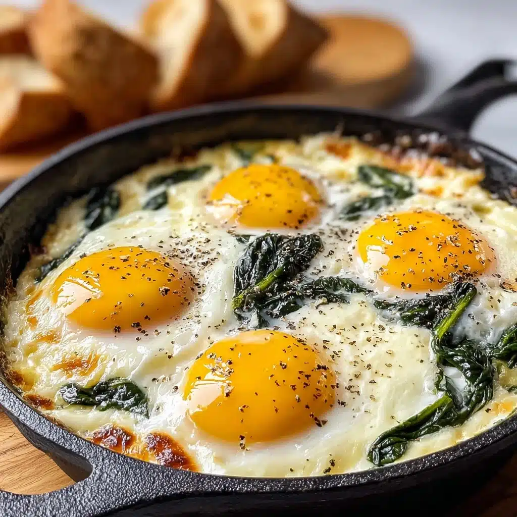 Baked Eggs Florentine Recipe - Recipe Image