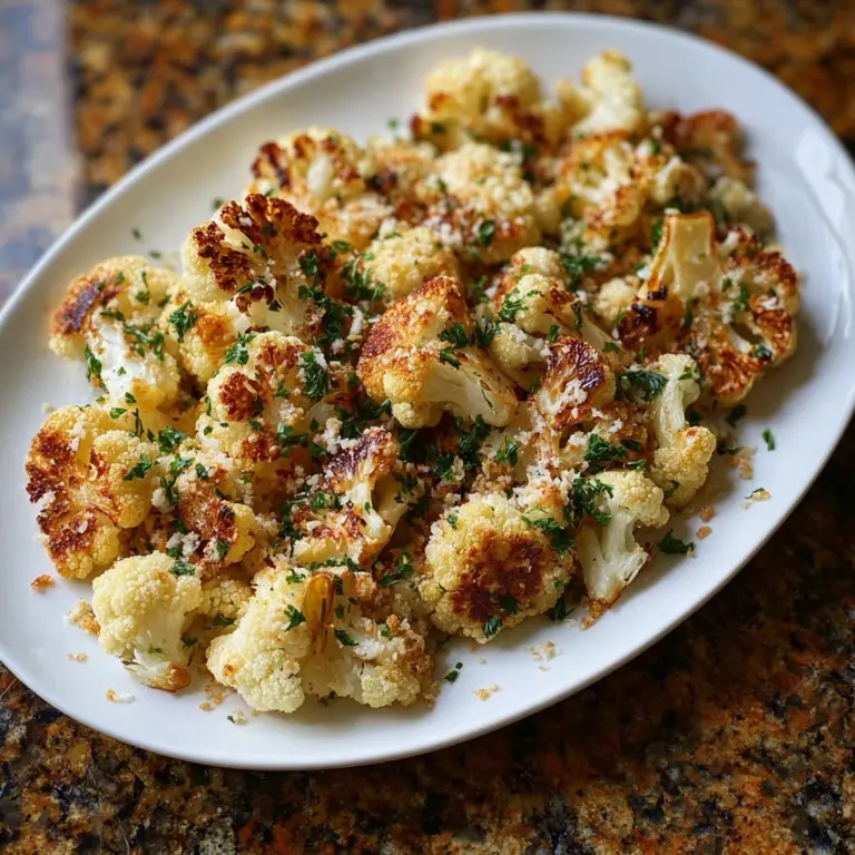 Garlic Butter Roasted Cauliflower Recipe