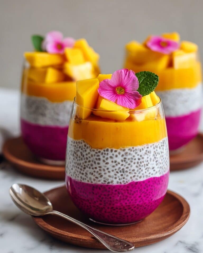 Mango and Dragon Fruit Chia Pudding Recipe