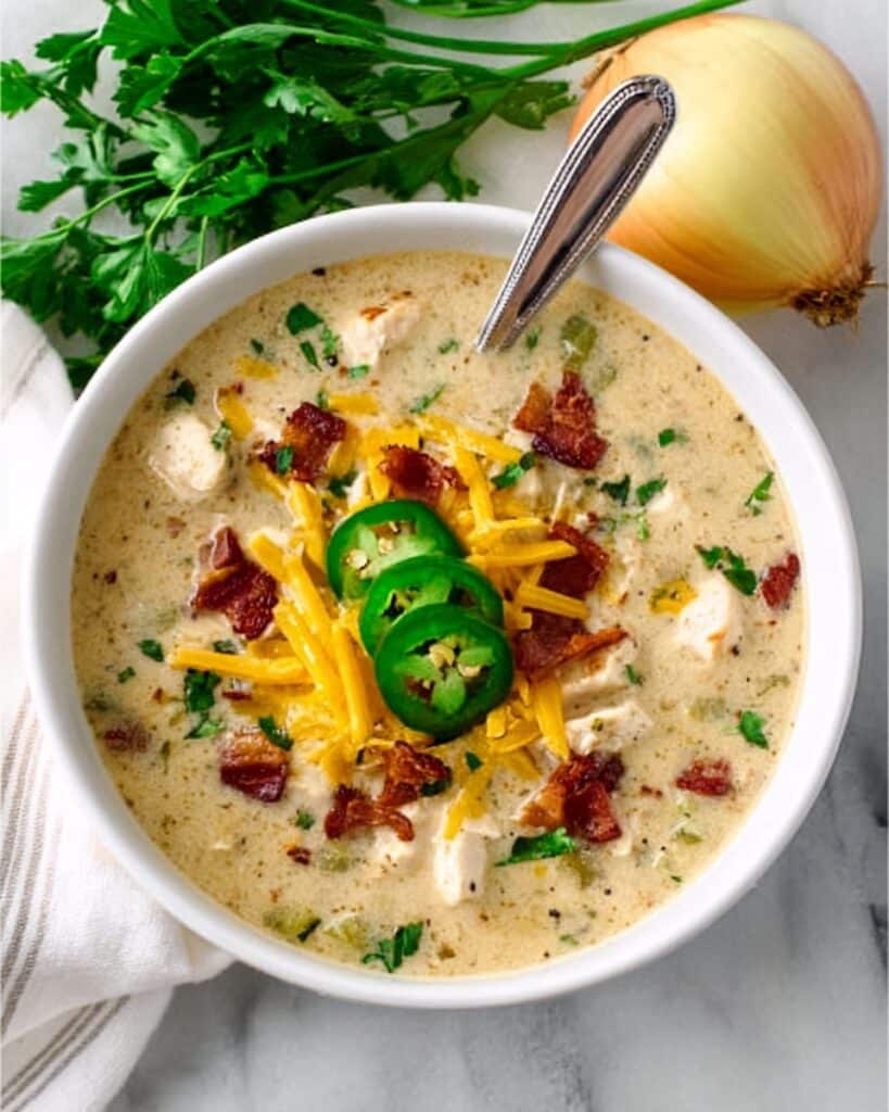 Spicy Jalapeño Popper Chicken Soup Recipe