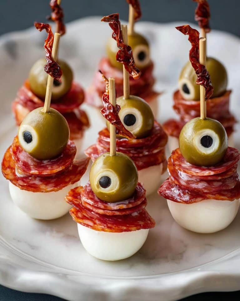 Skewered Salami Eyeballs Recipe