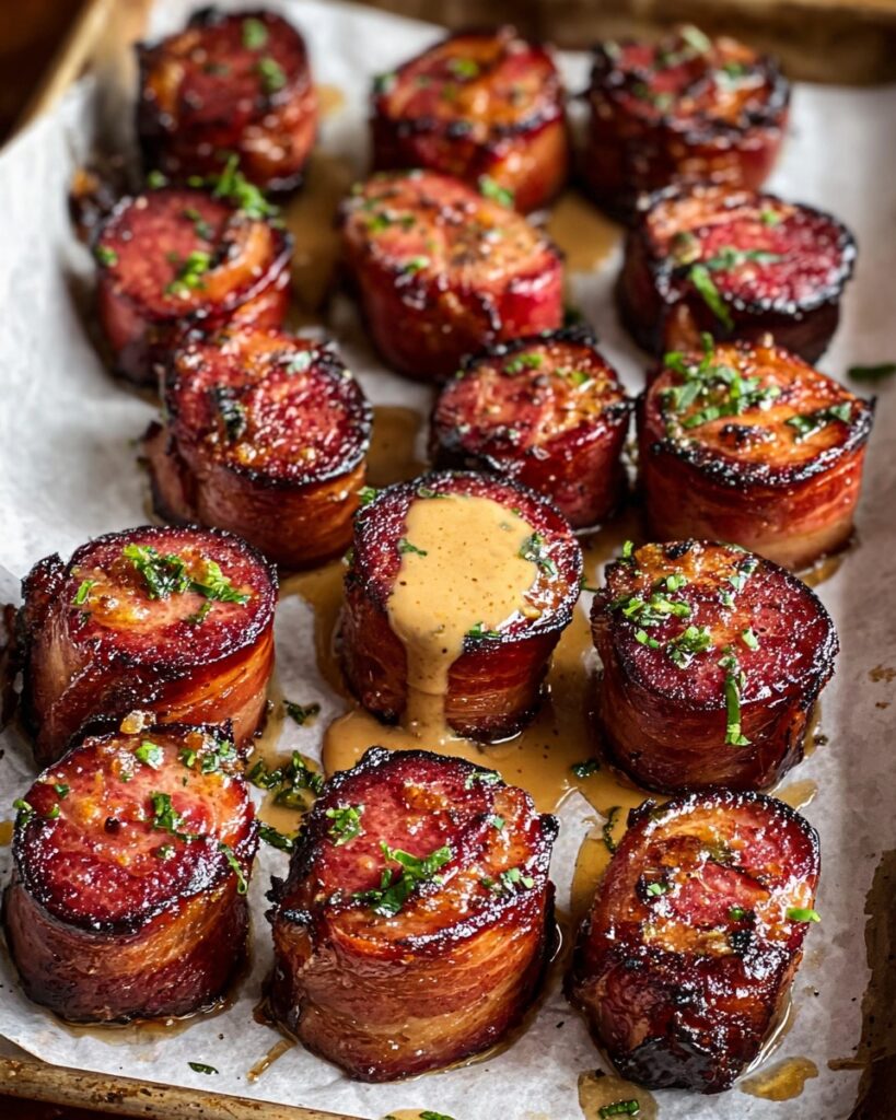 Mustard Hasselback Kielbasa Bites Recipe