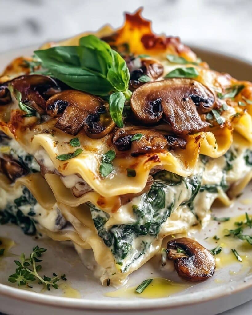 Mushroom and Spinach Lasagna Recipe