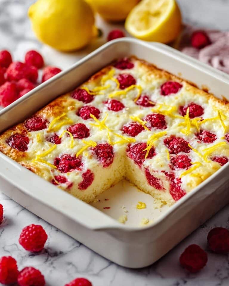 Lemon Raspberry Cottage Cheese Bake Recipe