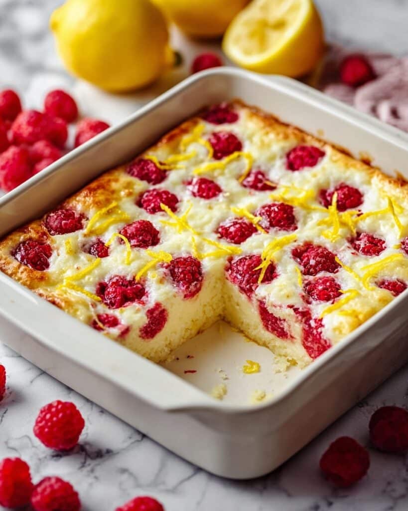 Lemon Raspberry Cottage Cheese Bake Recipe
