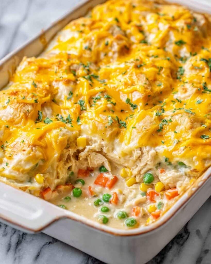 Chicken Pot Pie Pierogi Casserole Recipe