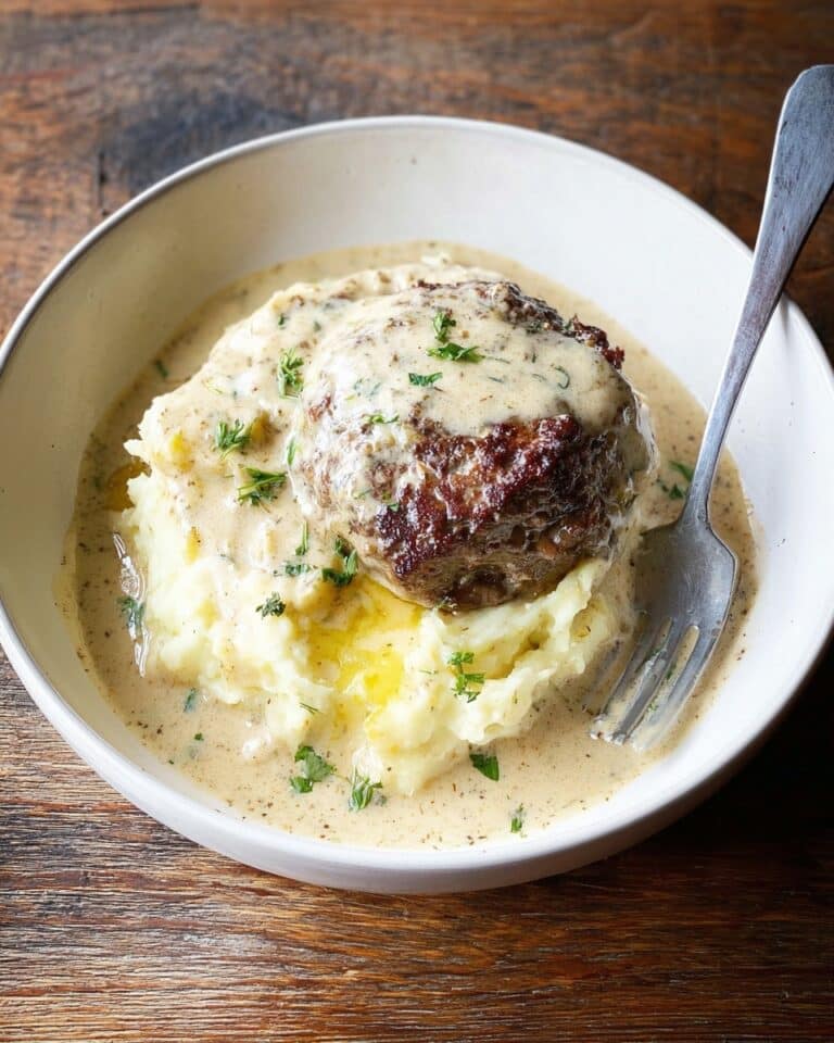 Hamburger Steaks in Creamy Dill Sauce Recipe