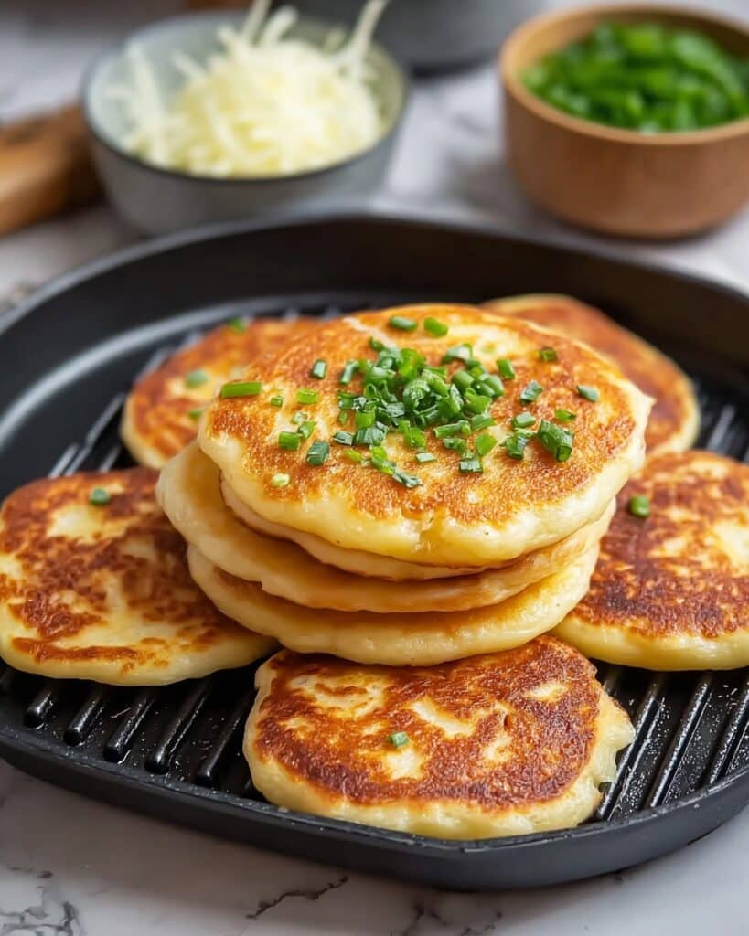 Korean Potato Cheese Pancakes Recipe