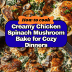 Creamy Chicken, Spinach and Mushroom Bake Recipe