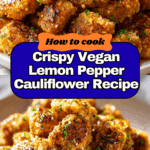 Vegan Lemon Pepper Glazed Cauliflower Recipe