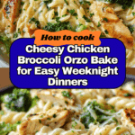 Cheesy Chicken Broccoli Orzo Recipe