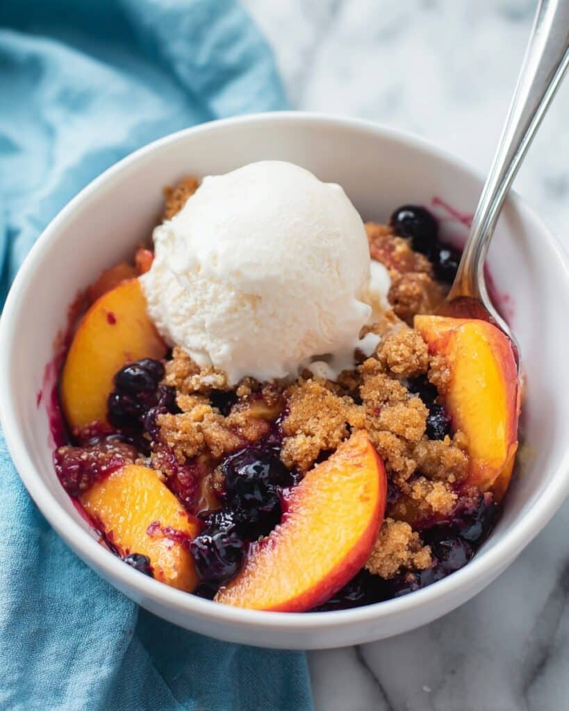 Crockpot Blueberry Peach Cobbler Recipe