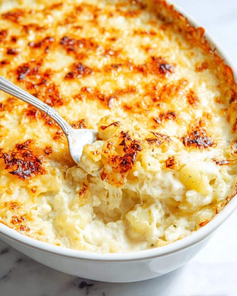Cheesy Keto Cauliflower Au Gratin Casserole Recipe
