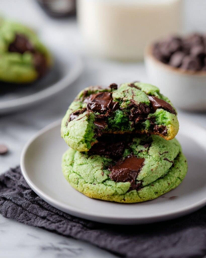 Chocolate Dipped Mint Shortbread Cookies Recipe