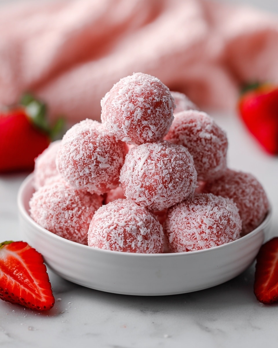Healthy Strawberry Cheesecake Protein Balls Recipe