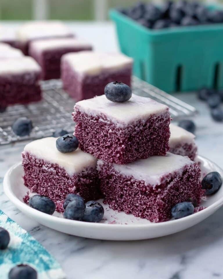 Glazed Blueberry Brownies Recipe