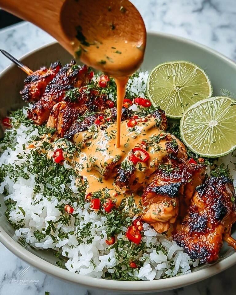 Sweet Chili Chicken Bowl with Coconut Lime Drizzle Recipe