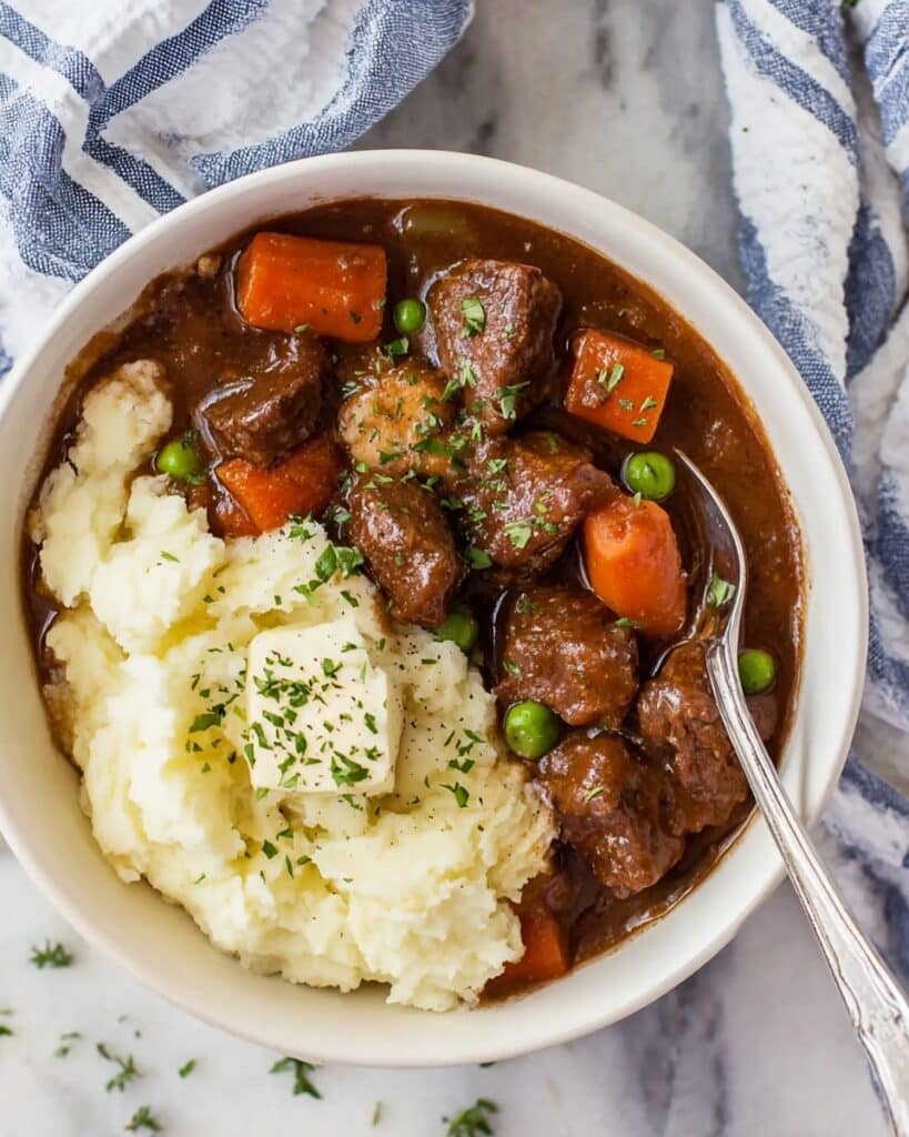 Irish Beef Stew with Mashed Potatoes Recipe
